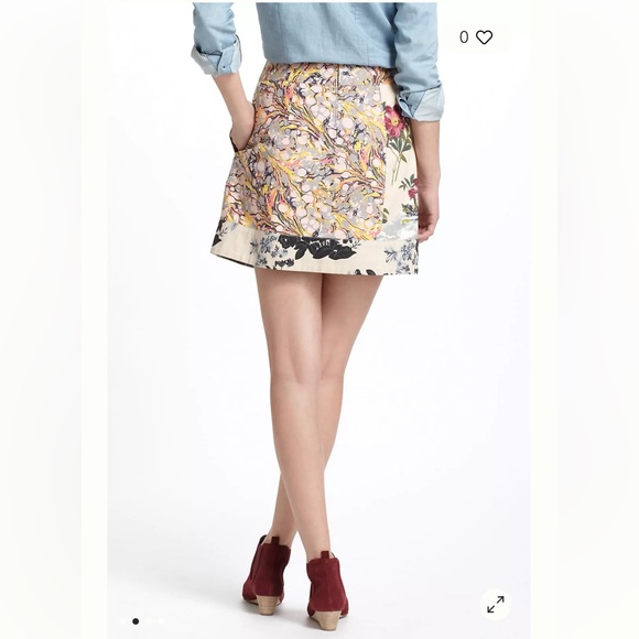 Anthropologie Leifnotes Flora Fortress Skirt size 0 - Picture 3 of 9
